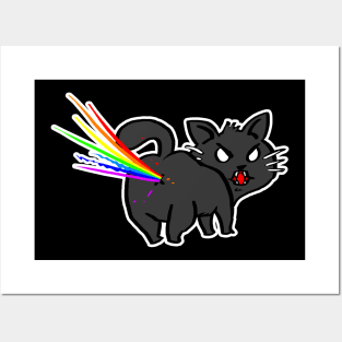 Kitty Rainbow Farts Posters and Art